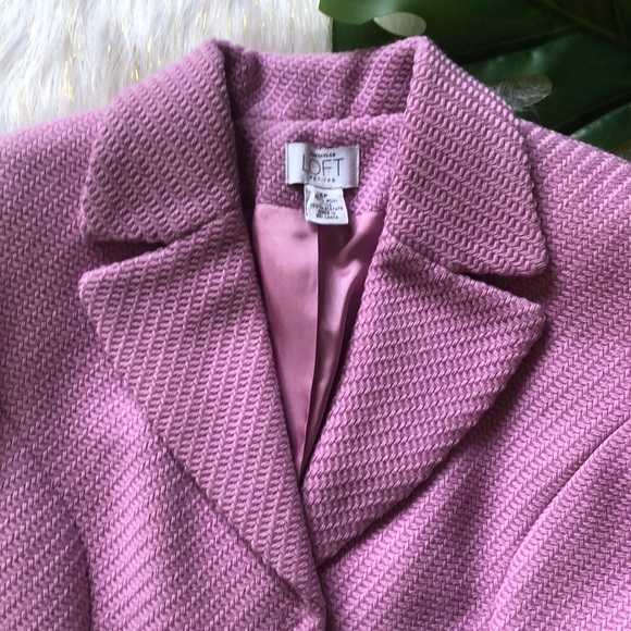 LOFT Lavender Jacket 100% Wool Sz. 6P Work & Play - Picture 2 of 8